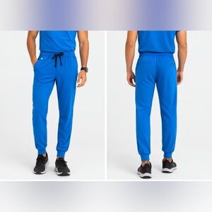 Figs Tansen Men's Jogger Scrub Pants Royal Blue Nurse  - Size XL Short